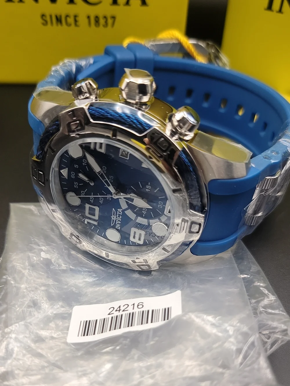 NEW ⌚️ Invicta Men's Blue Steel 24216 BOLT Tensile Chronograph Statement Watch